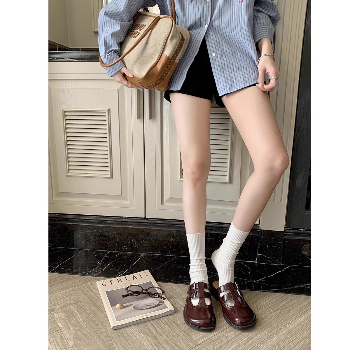 Verano nuevo Sunset Wilton ~ Cuentas de borde abierto, cuero suave, hebilla doble, Mary Jane tallada, medio arrastre, medio arrastre