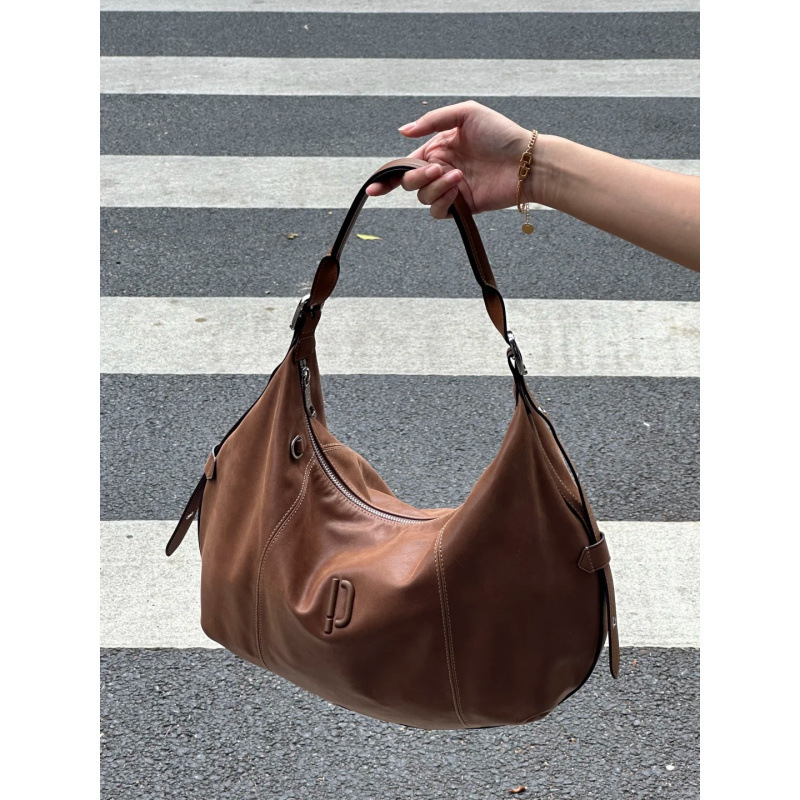 Niche Pea Series Hobo Bag for Women, Single Shoulder Bohemian Style Half-Moon Saddle Bag, Crossbody Large Capacity Commuter Tote Bag Niche Pea Series Hobo Bag for Women, Single Shoulder Bohemian Style Half-Moon Saddle Bag, Crossbody Large Capacity Commuter Tote Bag