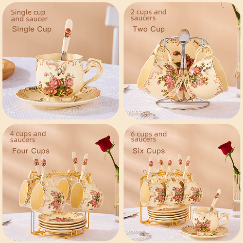 Wholesale ceramic cups European style coffee cups and saucers Ceramic coffee cups Ceramic coffee cup and saucer set