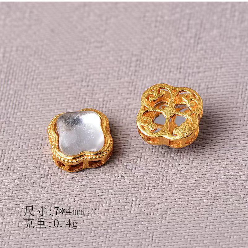 S925 Silver Gold Plated Bracelet Shuimo Jade String Ornament DIY Handmade Bead Partition Semi-finished Beaded Diy Ornaments Handmade Matching