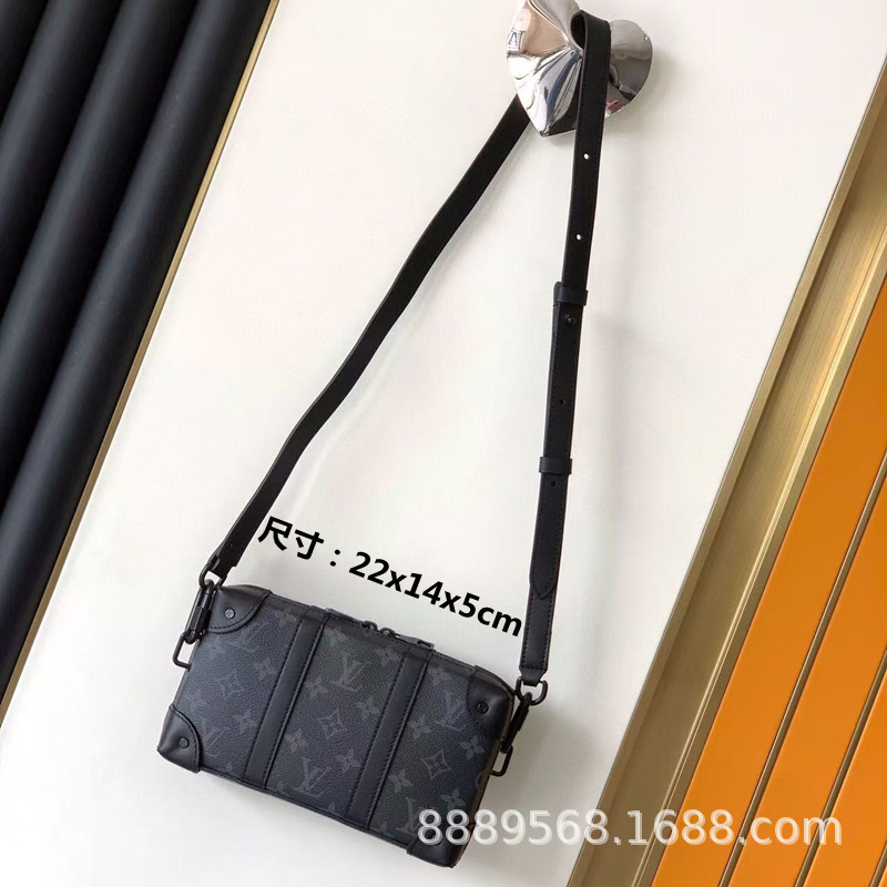 直接供給クロスボーダー m lv メンズバッグレディースバッグブラックウォリアーメッセンジャーバッグ枕バッグチェーンバッグボックスバッグポータブルブリーフケース|undefined