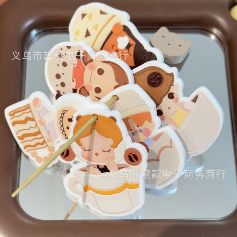 亚克力咖啡杯萌粒吊牌串珠 diy儿童发绳饰品手机链包挂钥匙扣材料|undefined