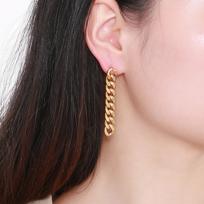 15g Weight PVD Coated Gold Plating Process 304 Stainless Steel Ear Needle Material 18K Gold Plated Plating Material No Inlaid Inlay Material Dangling Earrings Classification 304 Stainless Steel Material Geometric Pattern Women'S Gender Simple Style Style Waterproof Non Tarnish, Plating Craft PVD Coated 18K Gold Plated Geometric Stainless Steel Simple Style Waterproof Non Tarnish Dangling Earrings 8