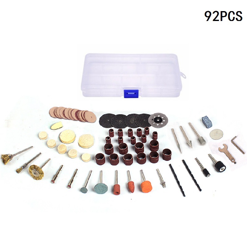 92PC电磨配件套装盒  电磨吊磨机配件组合打磨抛光切割