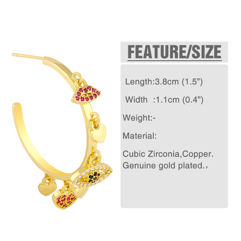 Simple New C-shaped Exaggerated Earrings display picture 2