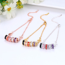 新款五合一风铃幸运手链渡18K香港黄大仙同款锆石链五色钻手链女