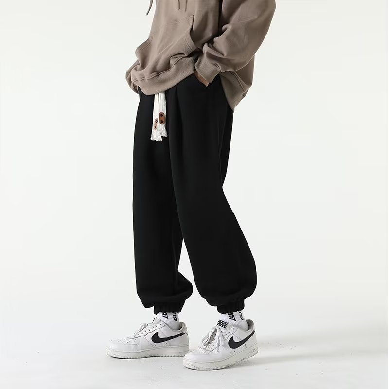 2024 pantalones casuales de todo fósforo para hombres de moda, pantalones casuales de pierna recta sueltos para hombres, pantalones con corsé, pantalones de hombre de moda de Hong Kong