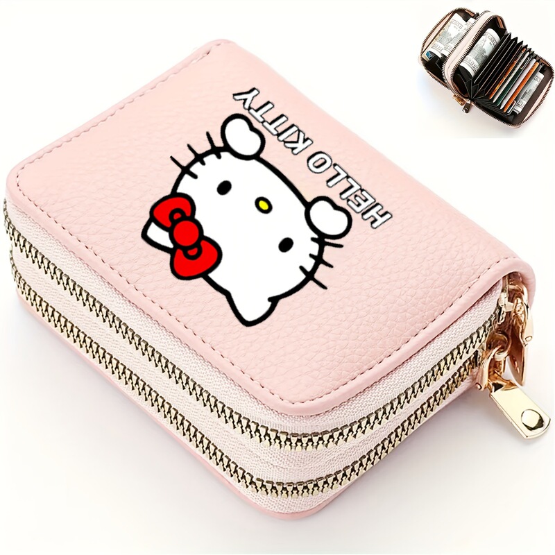 Cartoon pattern KT cat printed wallet, small and cute, direct cross-border supply for girls, lightweight and cute, kawaii Cartoon pattern KT cat printed wallet, small and cute, direct cross-border supply for girls, lightweight and cute, kawaii