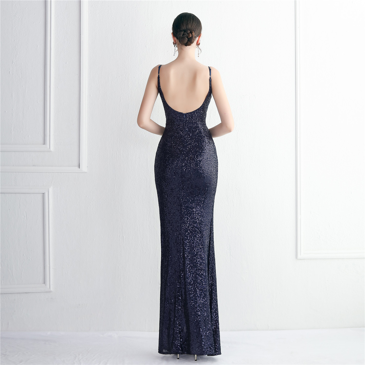 D9397 1530K VÁY ĐẦM LIỀN THÂN DÁNG DÀI NỮ YIEOUBA SEXY GỢI CẢM SEXY KIỂU ĐUÔI CÁ THỜI TRANG NỮ G04 SẢN PHẨM MỚI