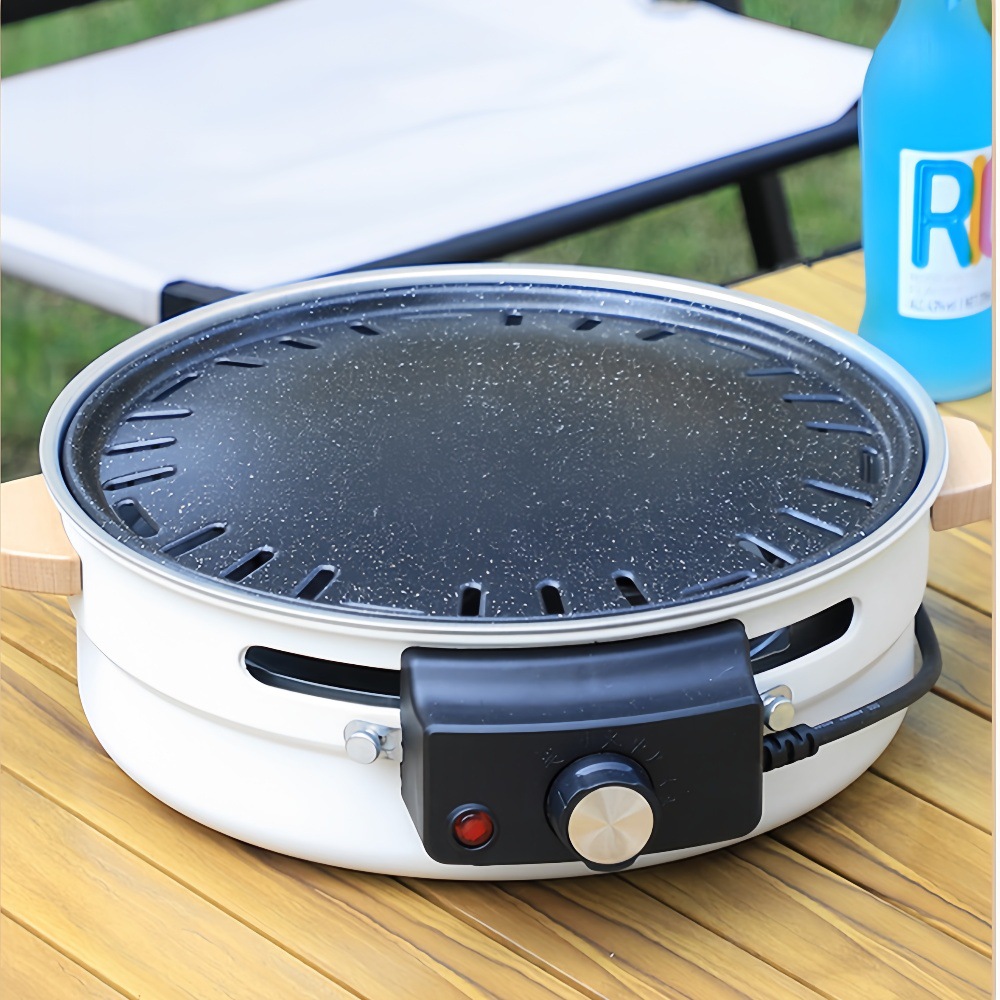 Nuevo horno portátil camping parrilla de té parrilla parrilla patio parrilla redonda parrilla de doble propósito
