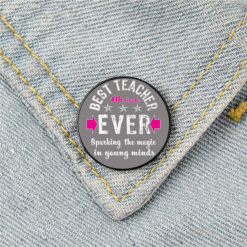 Modern Style Pin Letter Metal Printing Unisex Brooches display picture 3