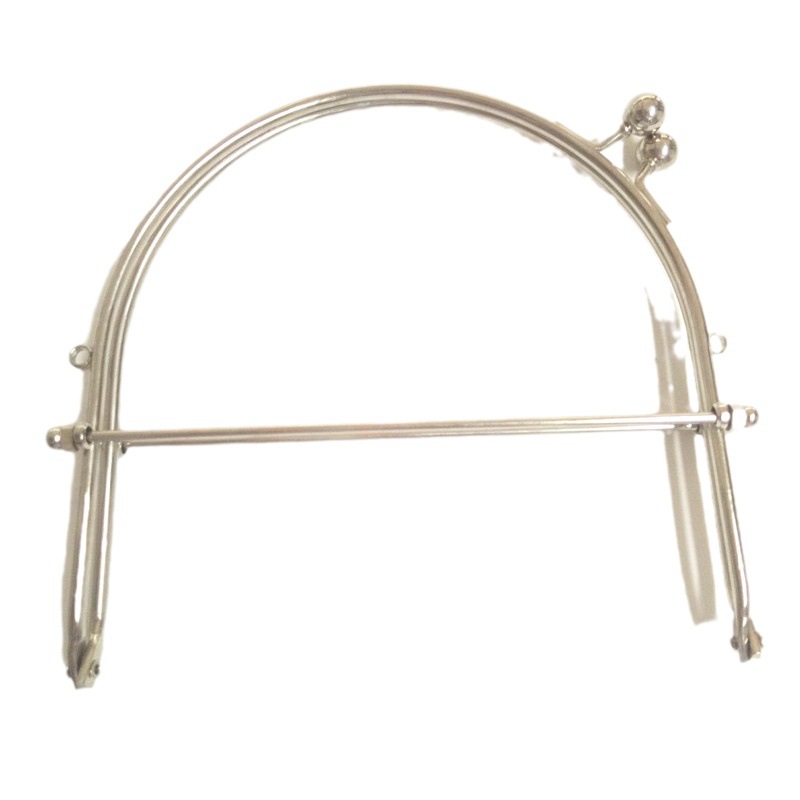 厂家供应 银包夹 皮包五金框  手袋架  银色铁线较口金