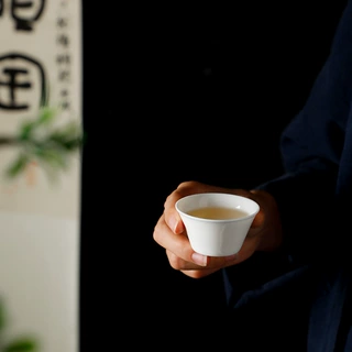 手工羊脂玉白瓷功夫茶杯陶瓷家用小号品茗杯功夫茶具杯子德化白瓷