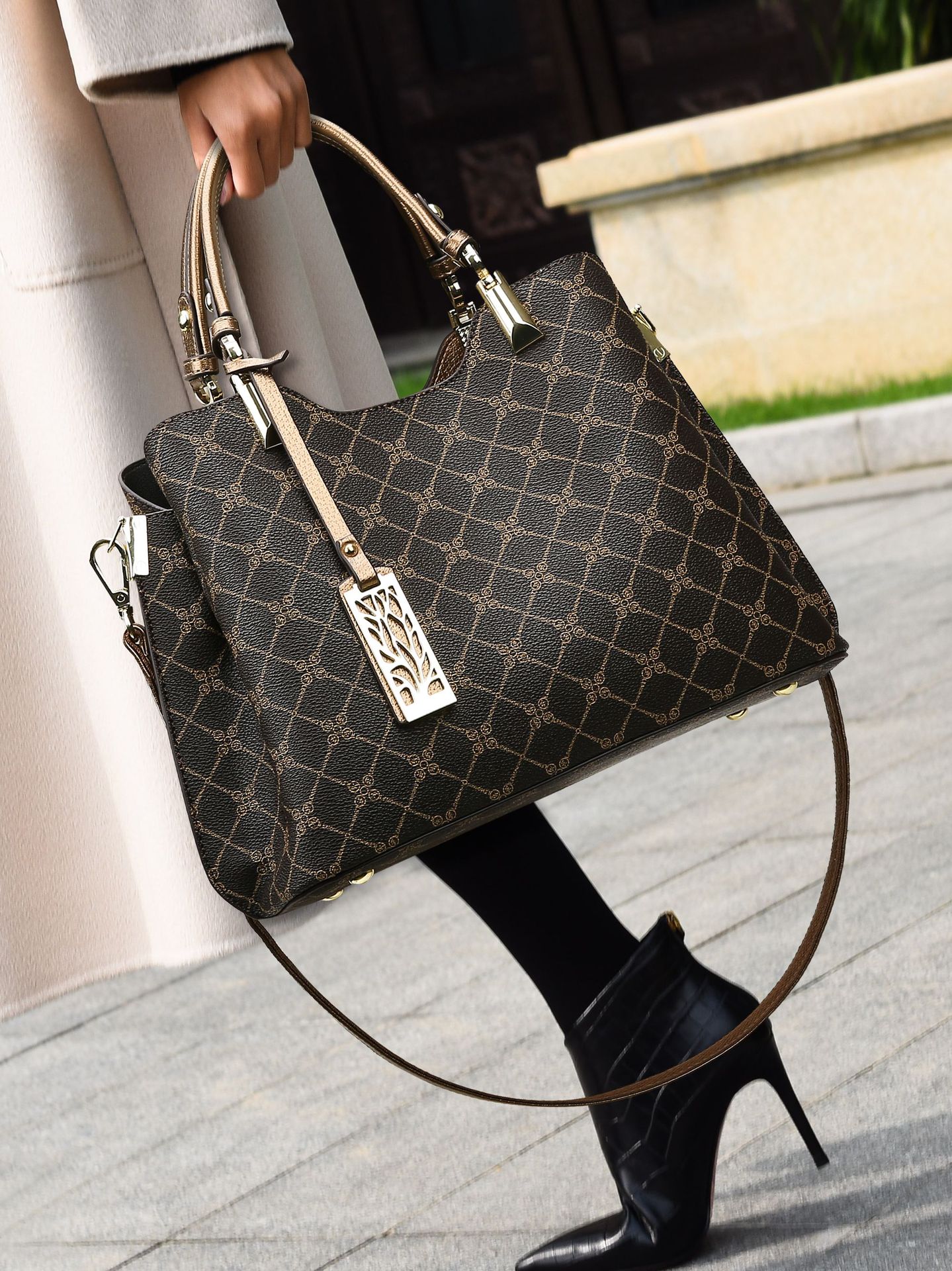 Bolso de mano para mujer, nuevo bolso estampado versátil, bolso de mamá moderno y elegante, bolso de mano de gran capacidad para ir al trabajo