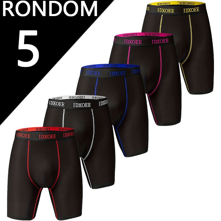 European and American Cross-Border Mid-Length Men's Boxer Briefs, Simple and Stylish, Suitable for Fitness and Everyday Wear