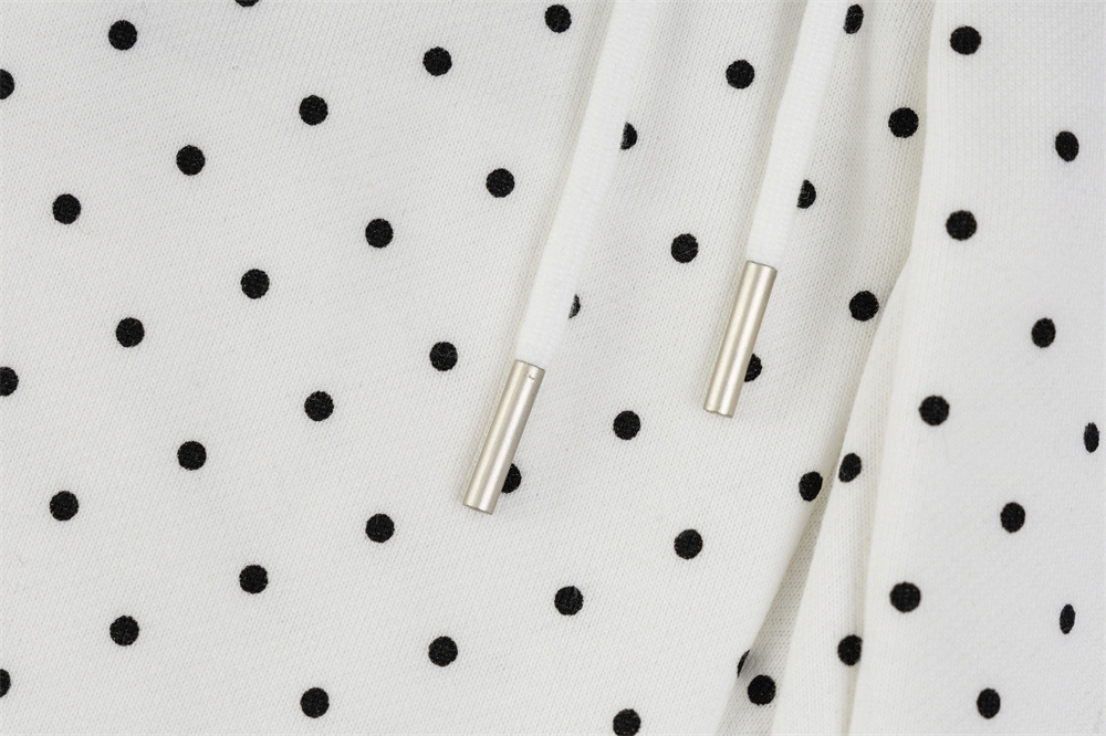 Ropa de hombre Trajes casuales deportivos para hombres y mujeres, marca de moda, chaqueta sudadera con capucha y lunares con estampado completo, pantalones holgados de campana con pierna ancha_voghion.com