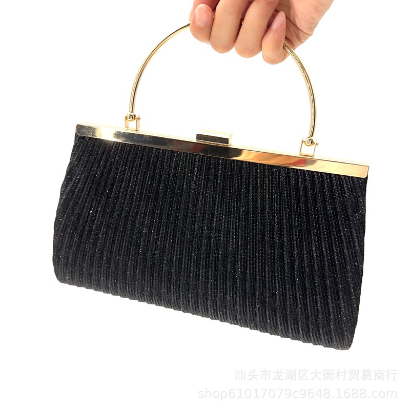2025新款皱褶手提包女晚宴包镶钻礼服包名媛旗袍宴会包高级包跨境|undefined