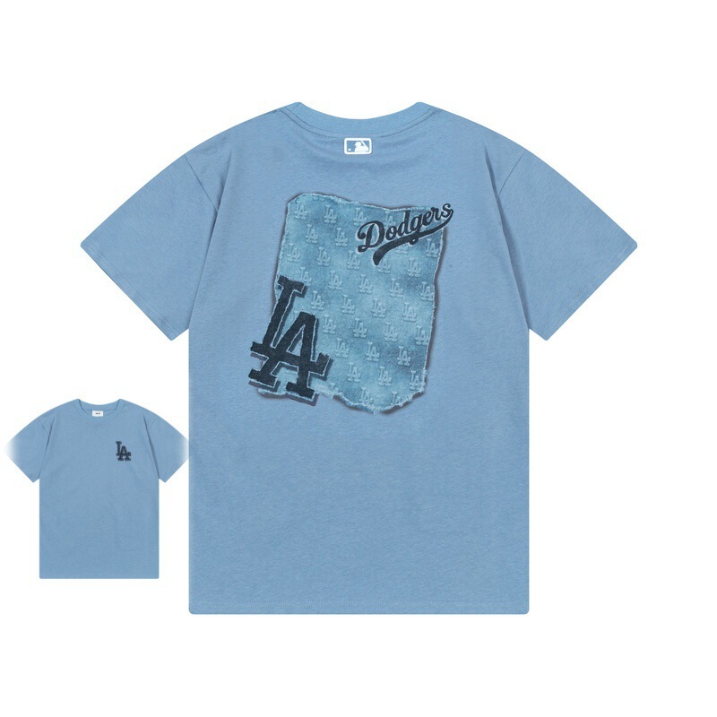 クロスボーダー MLB&NY ベーシックプリント高品質レディース T メンズ半袖コレクション共同ブランドの純綿通気性ボトリングシャツ|undefined