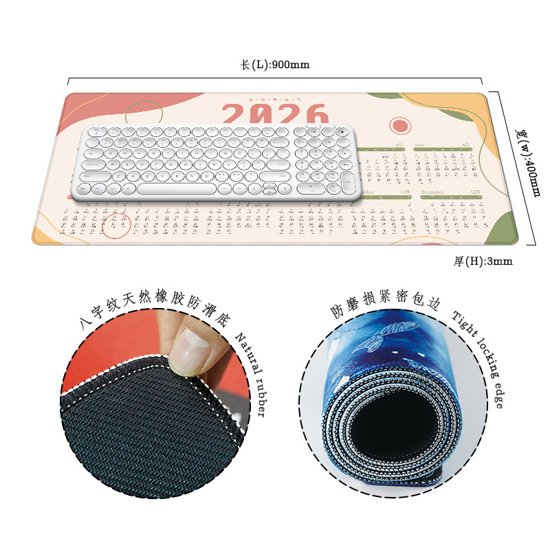 2026 calendario de oficina enorme almohadilla de escritorio almohadilla de ratón de computadora de escritorio de oficina completa