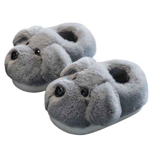 Children's Cotton Slippers for Boys 1-3 Years Old, 2 Infants and Toddlers, Winter Thick-Soled Anti-Slip Slippers for Kids and Puppies