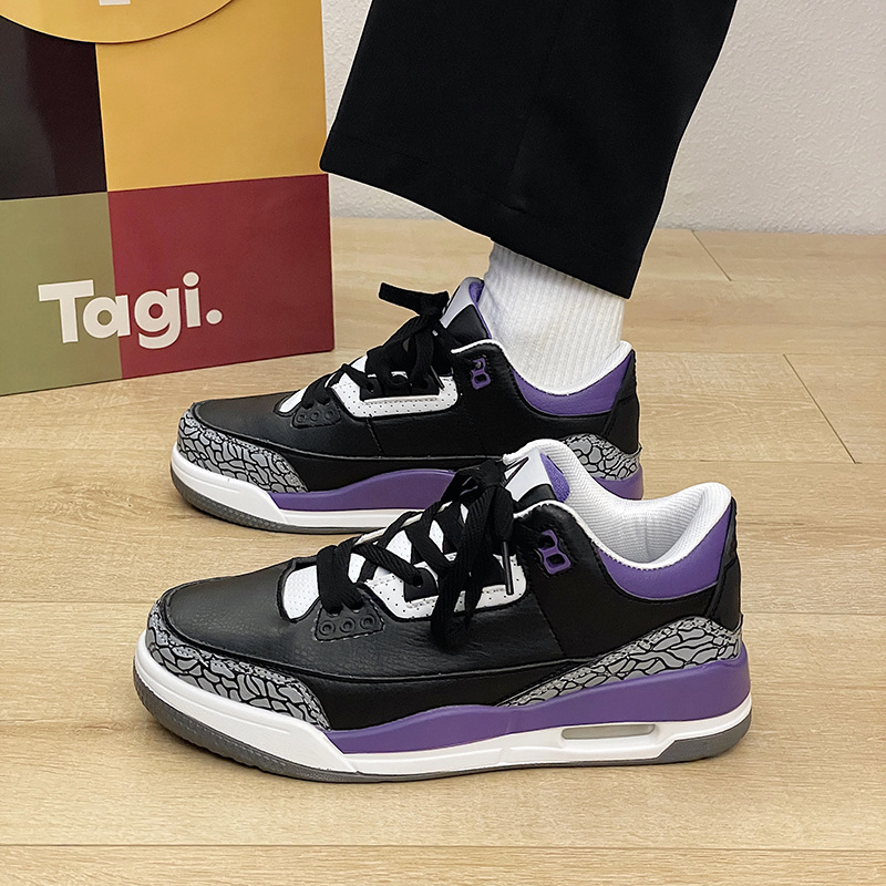 高幫鞋男氣墊運動男鞋春季2023年新款國潮復古撞色厚底增高板鞋子