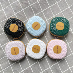 New minimalist Instagram-style cute heart-shaped contact lens case with companion storage box—portable design