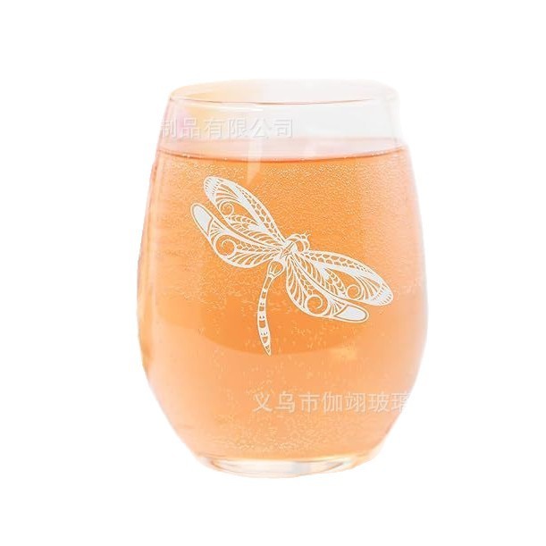 印logo蛋形玻璃杯16oz红酒杯威士忌杯透明水杯 8oz玻璃蛋杯果汁杯|undefined