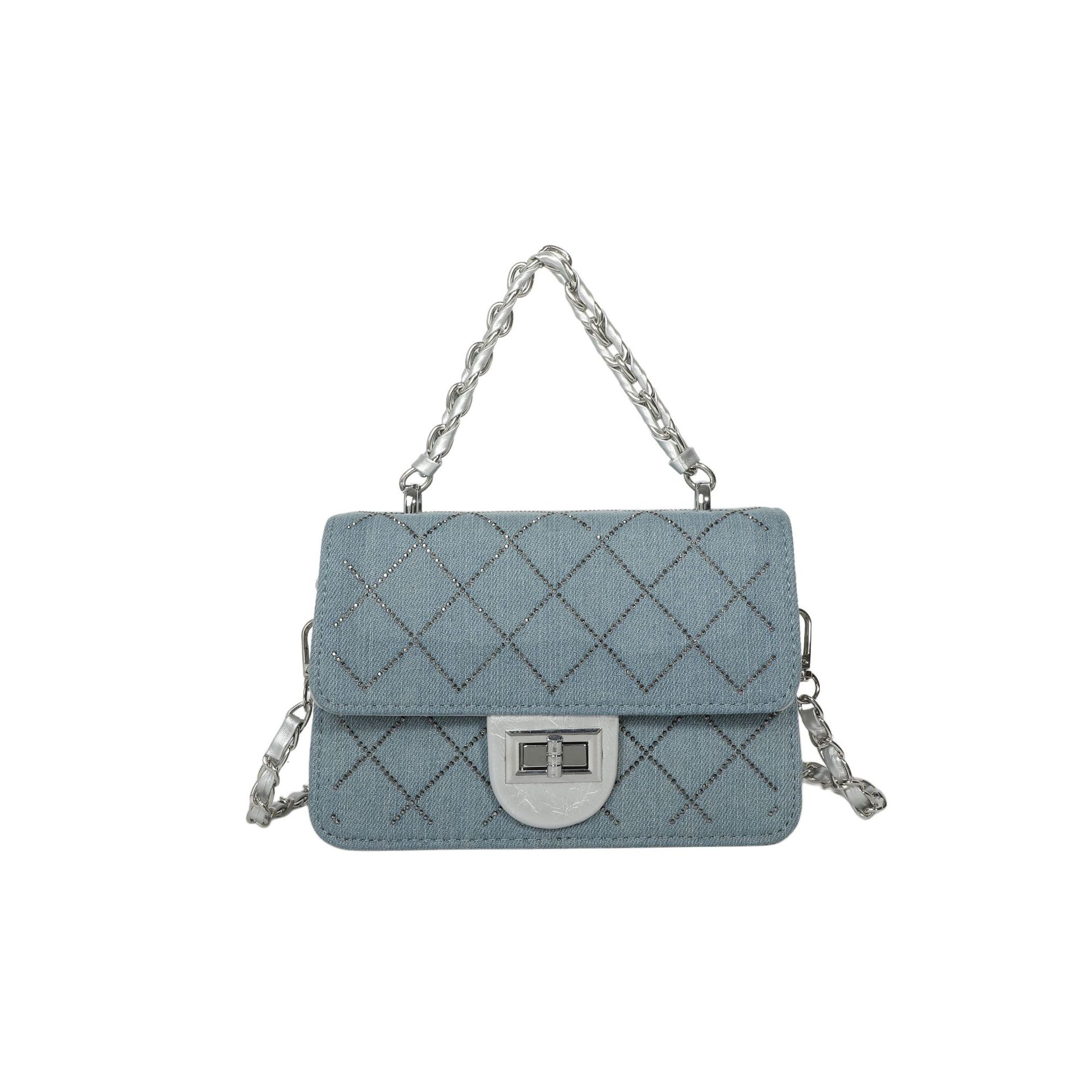 Bolso de cadena de diamantes transfronterizos, bolso de estilo coreano, bolso de hombro diario, bolso de estilo de moda, bolso de mochila.