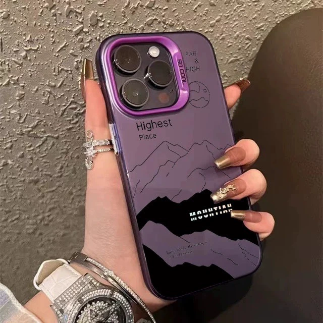 Чехол защитный (Apple) iPhone 13–17 серии — IMD Peak & Hill матовый дизайн, защита камеры