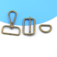 箱包配件方尾揽扣 d字型包包钥匙扣 diy箱包配件三挡日字龙虾扣