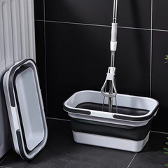 Foldable mop bucket large capacity rectangular household scrubbing mop bucket can store water and drain large plastic mop bucket