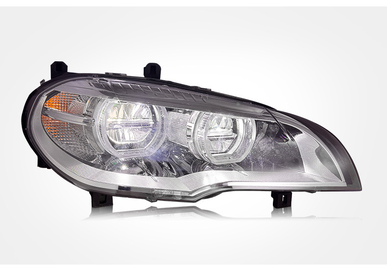 Suitable for 07-13 BMW X5 headlight assembly E70, modified with high-end LED angel eyes daytime running lights and turn signals