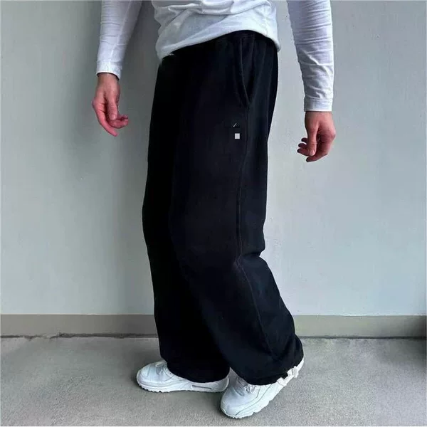 2025 Cross-Border European and American Retro Street Fashion Hip-Hop Casual Elastic Waist Embroidered Pony Loose Sports Casual Pants