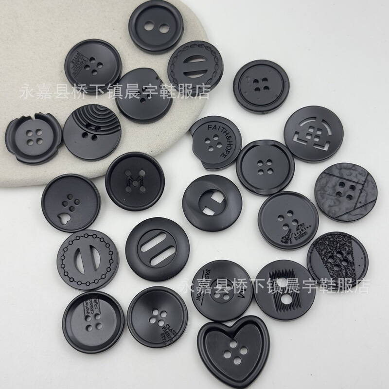 Round Suit Buttons for Men and Women, Laser-Cut Black Decorative Buttons for Coats, Resin Buttons Round Suit Buttons for Men and Women, Laser-Cut Black Decorative Buttons for Coats, Resin Buttons