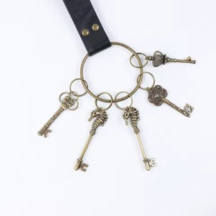Cross-border medieval PU hiking skirt clip Halloween Viking keychain sword ring COSPLAY character dress up props