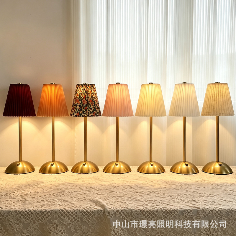 Fabric Table Lamp, Cross-Border Pleated Fabric Night Light, Home Decor, Restaurant, Bar, Bedroom, Living Room Atmosphere Light Fabric Table Lamp, Cross-Border Pleated Fabric Night Light, Home Decor, Restaurant, Bar, Bedroom, Living Room Atmosphere Light