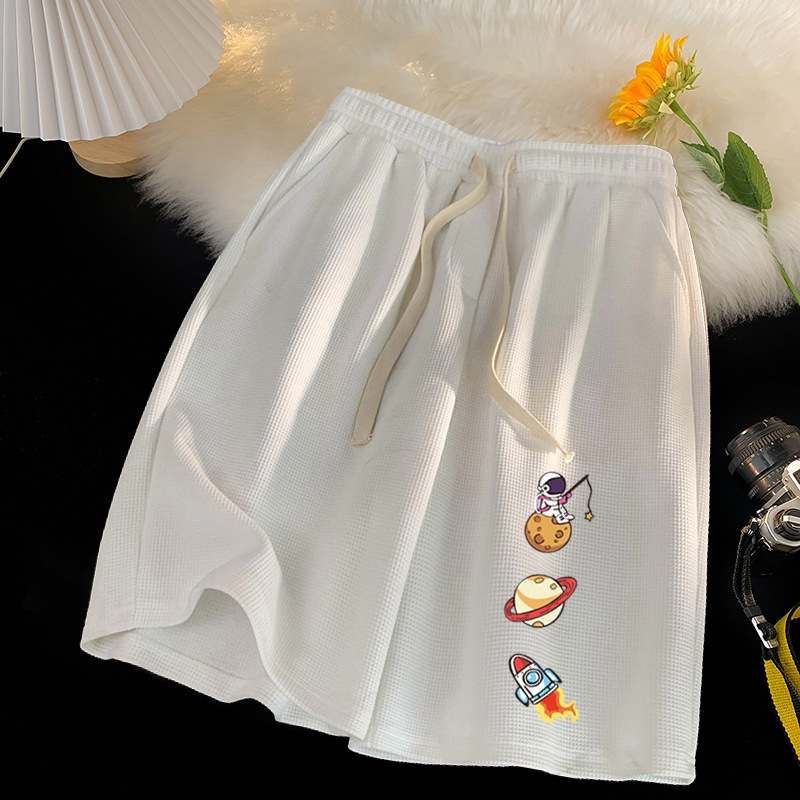 Pantalones cortos rectos flojos ocasionales de los hombres y de las mujeres de los deportes del verano Pantalones cortos de moda de los hombres de la galleta del estilo directo de la fábrica Hong Kong