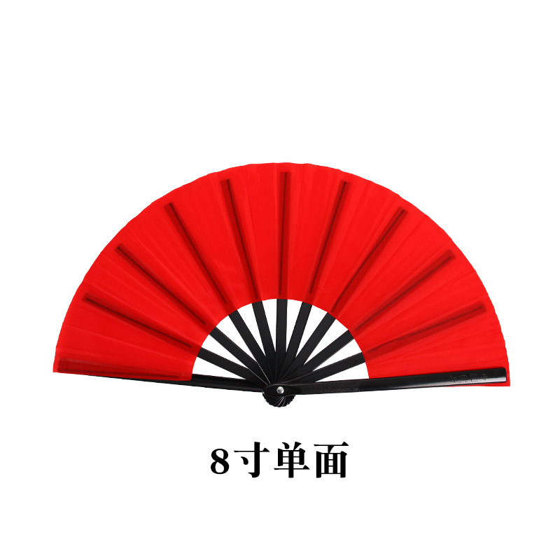 Venta directa de fábrica Abanico de artes marciales de doble cara de hueso negro de 8 pulgadas Abanico de doble cara Abanico de baile para niños