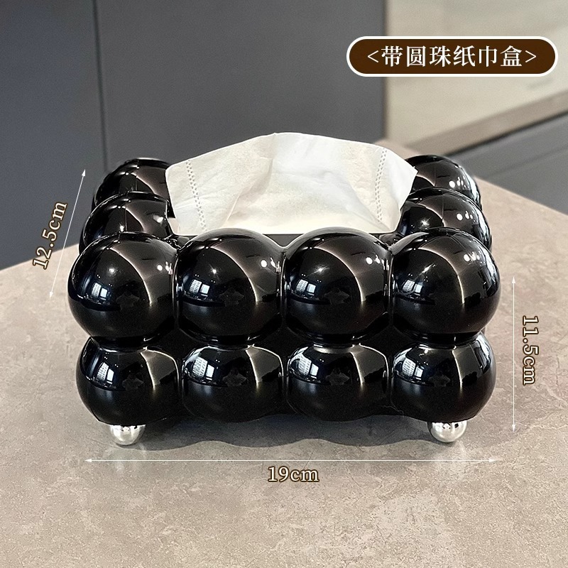 ティッシュボックスのリビングルームの軽い高級家庭用創意マシュマロの紙抜き箱のテーブルのナプキンの収納箱の引き出し箱|undefined
