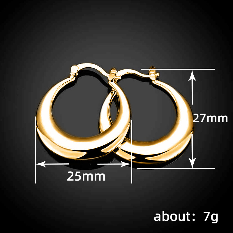 12g Weight Copper Ear Needle Material Earrings Classification 1 Pair IG Style Modern Style Commute U Shape Round Plating Copper Earrings