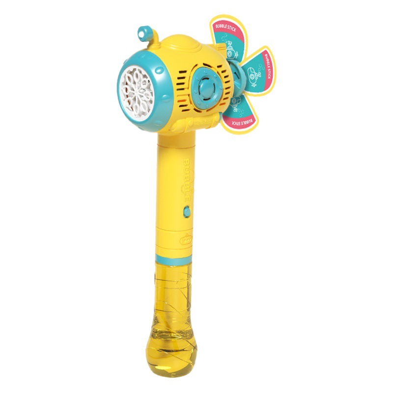 Molino de viento para niños burbuja submarina Stick Internet celebridad portátil automático de sonido y luz burbuja juguete poroso molino de viento máquina de burbujas