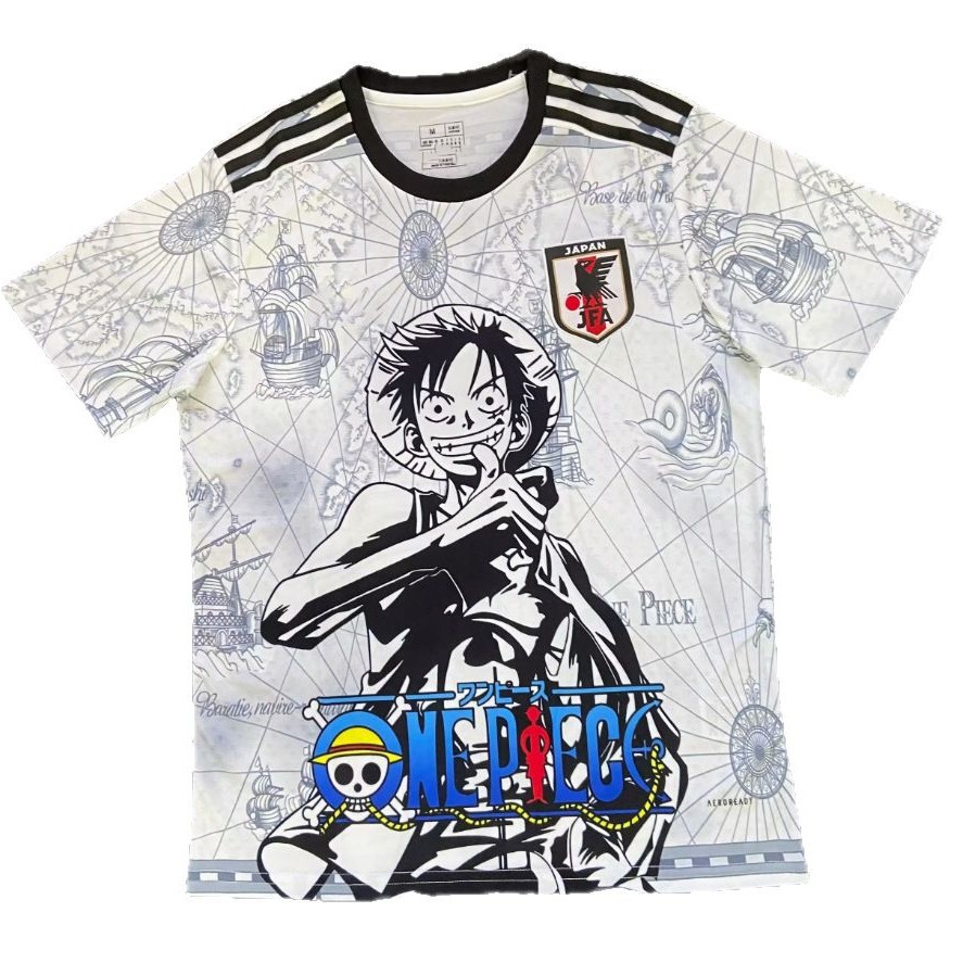 2425 Camiseta de fútbol japonesa Fans Anime Series Pirate Luffy Kakashi Goku Vegeta Super Saiyan