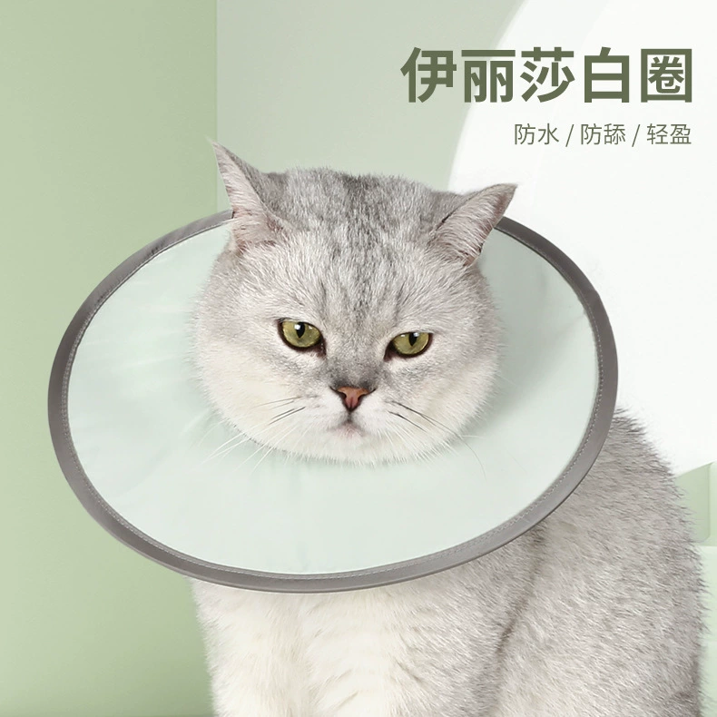 Новый водонепроницаемый ошейник из нейлоновой ткани с кольцом Элизабет для домашних животных, легкий дышащий ошейник для кошек с защитой от лизания и укусов