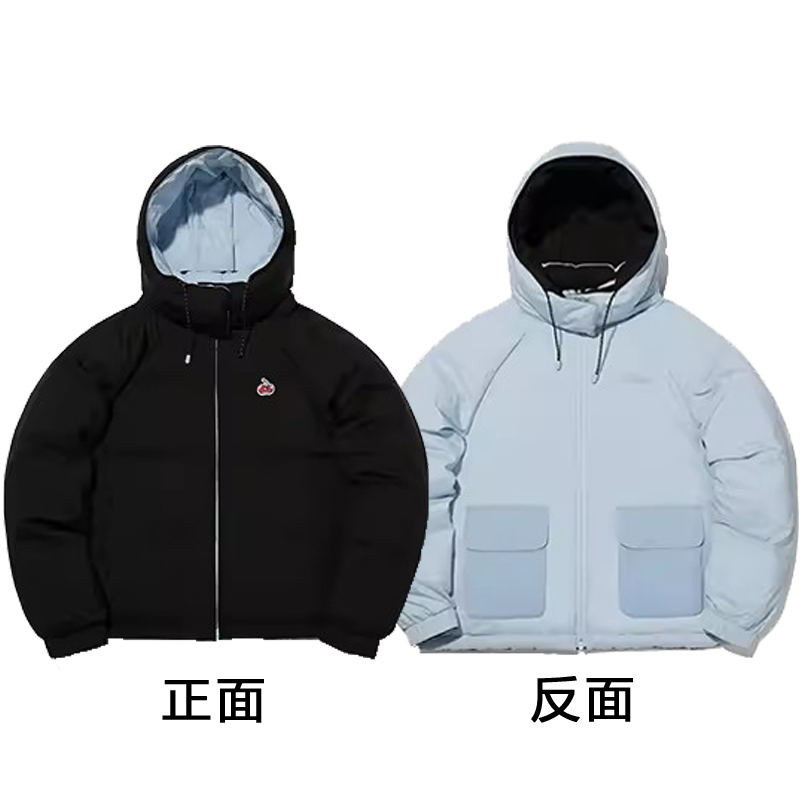 후드 블랙 & 블루 [리버시블]