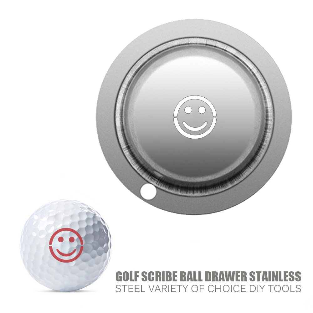 Herramienta de marcado marcador de golf de acero inoxidable patrón de Carta de Acción para adultos DIY pluma de marcado