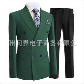 新款速卖通西装男套装新郎结婚礼服商务修身西服职业正装男士外套