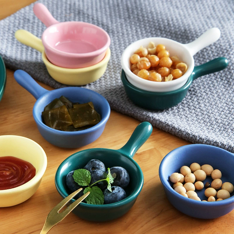 Керамическая маленькая тарелка, бытовая тарелка для соевого соуса, уксуса, приправы, горячий горшок, посуда для земли, боковая тарелка, маринованная тарелка, тарелка для соуса, ароматическая тарелка