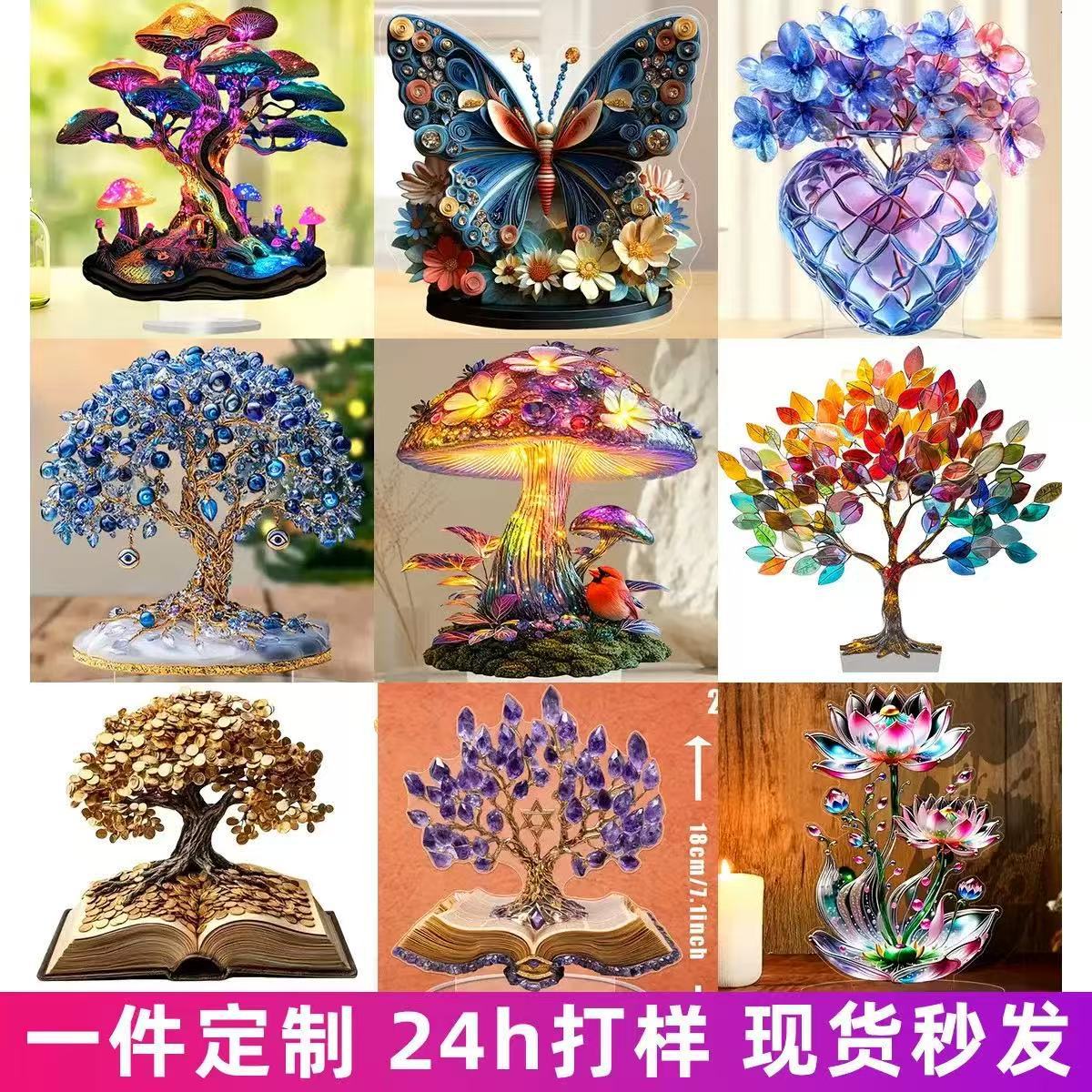 Acrílico transfronterizo decoraciones artesanías en stock decoraciones Día de la Madre Día del Padre Regalos de Navidad Halloween