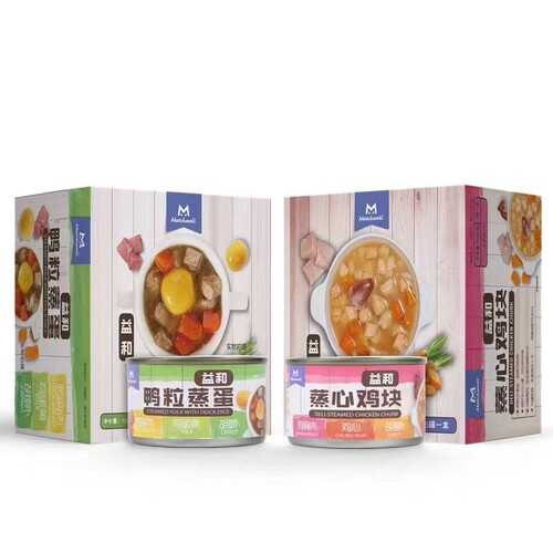 Yihe Dog Teething Stick Bone Kraft Roll One-meter Stick Cat Canned Steamed Heart Chicken Nuggets Duck Grain Steamed Egg Snack Reward