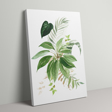 北欧装饰画斯堪维亚风格植物绿叶艺术室内客厅跨境帆布画内框画